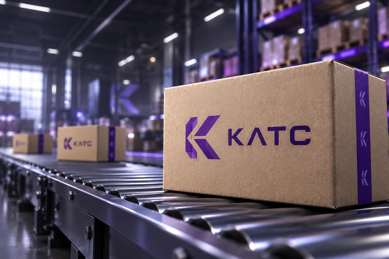 Иллюстрация упаковки и складской обработки товаров КАТС